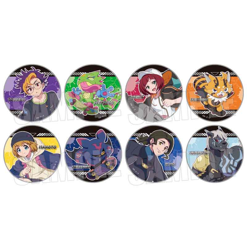 DIGIMON BEATBREAK_トレーディング缶バッジ Skater ver.　【コンプリートBOX／8個入り】