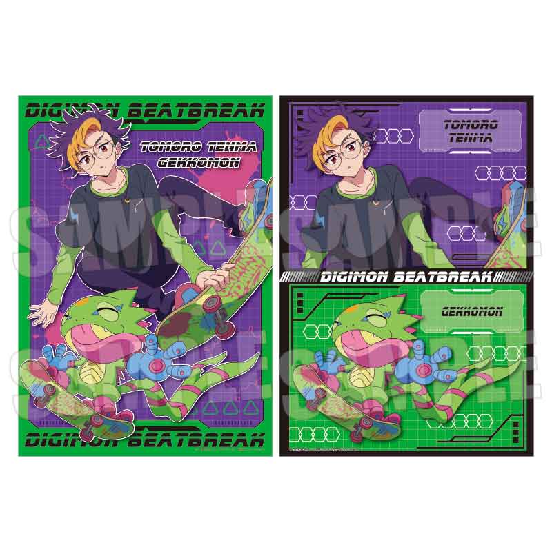 DIGIMON BEATBREAK_らくピタポスター 天馬 トモロウ&ゲッコーモン Skater ver.