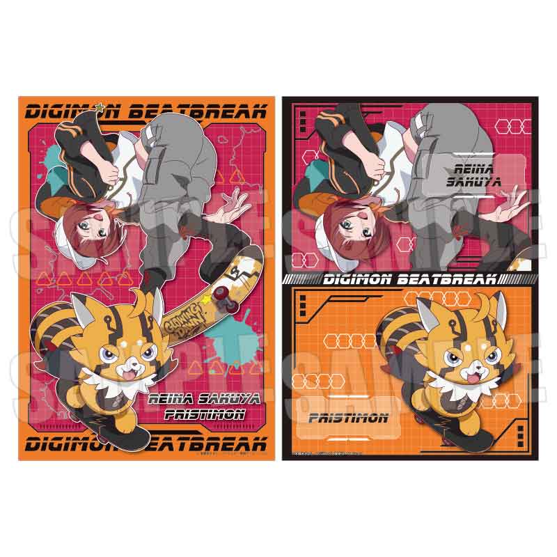 DIGIMON BEATBREAK_らくピタポスター 咲夜 レーナ&プリスティモン Skater ver.
