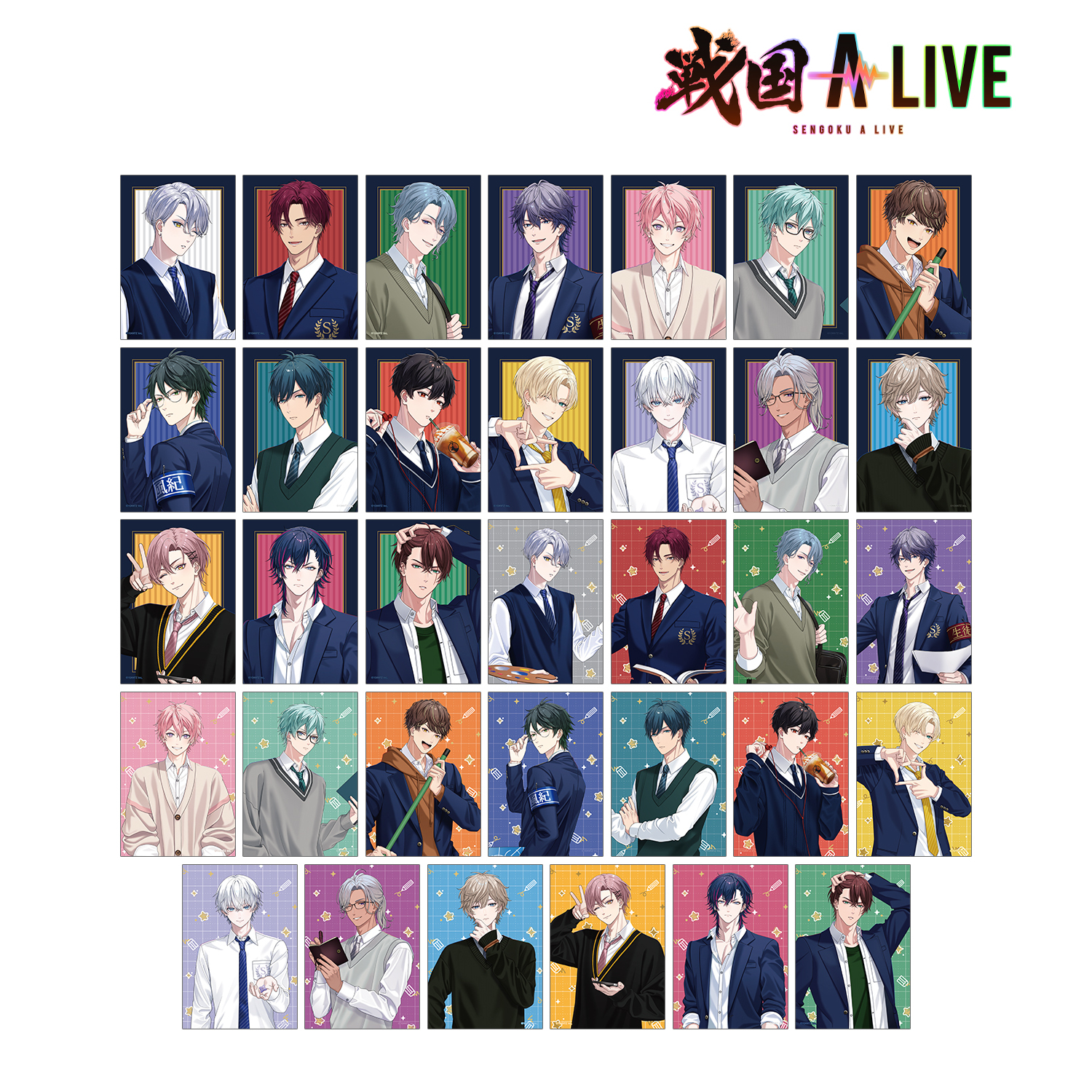 戦国 A LIVE_学生服ver. トレーディングブロマイド2枚セット(単位/コンプリートBOX)【BOX/17パック入り】