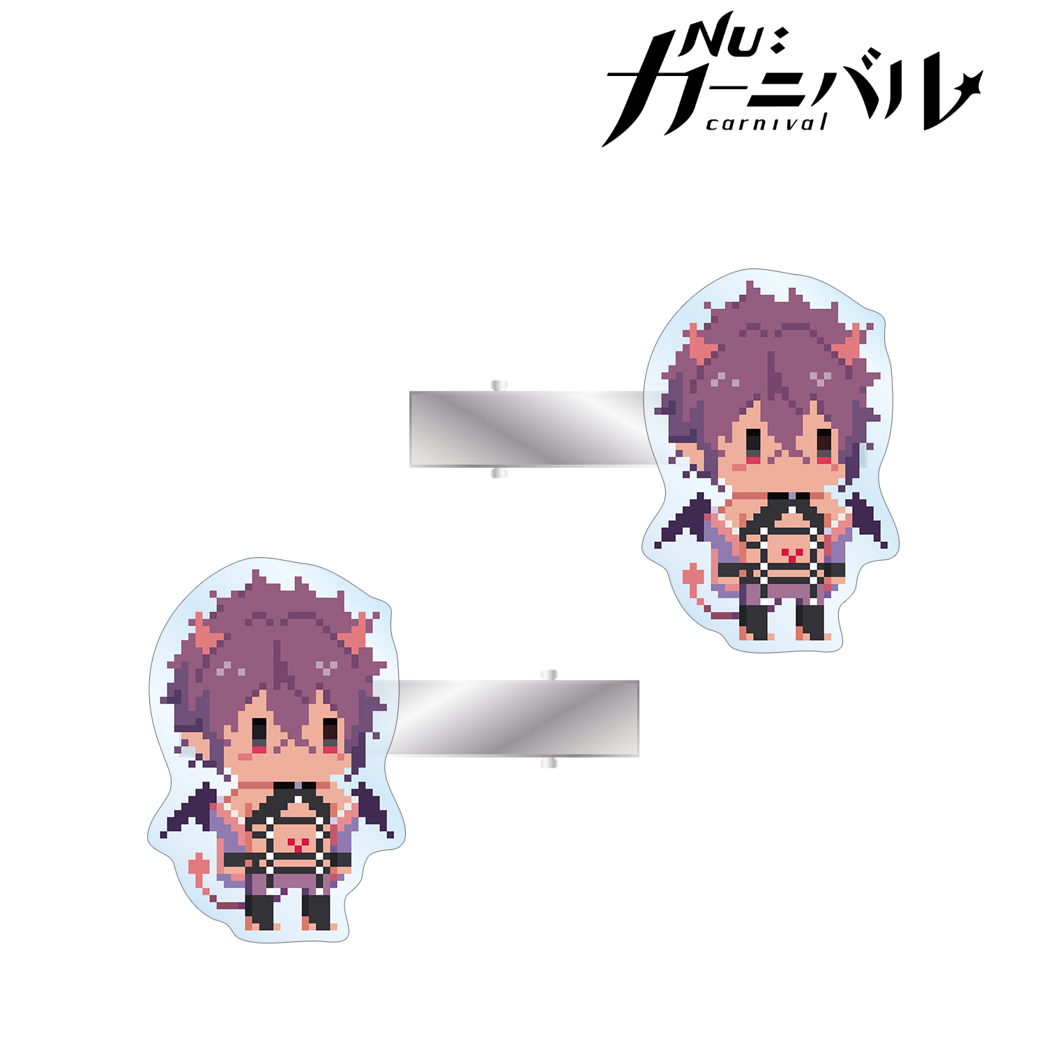 NU: カーニバル_モルフィス ドット絵 アクリルヘアクリップ2個セット