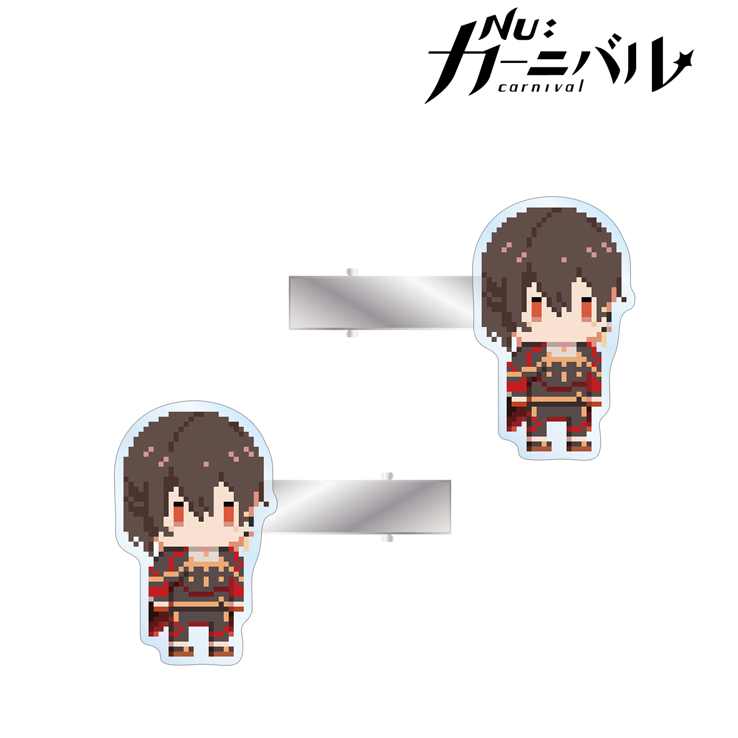 NU: カーニバル_八雲 ドット絵 アクリルヘアクリップ2個セット