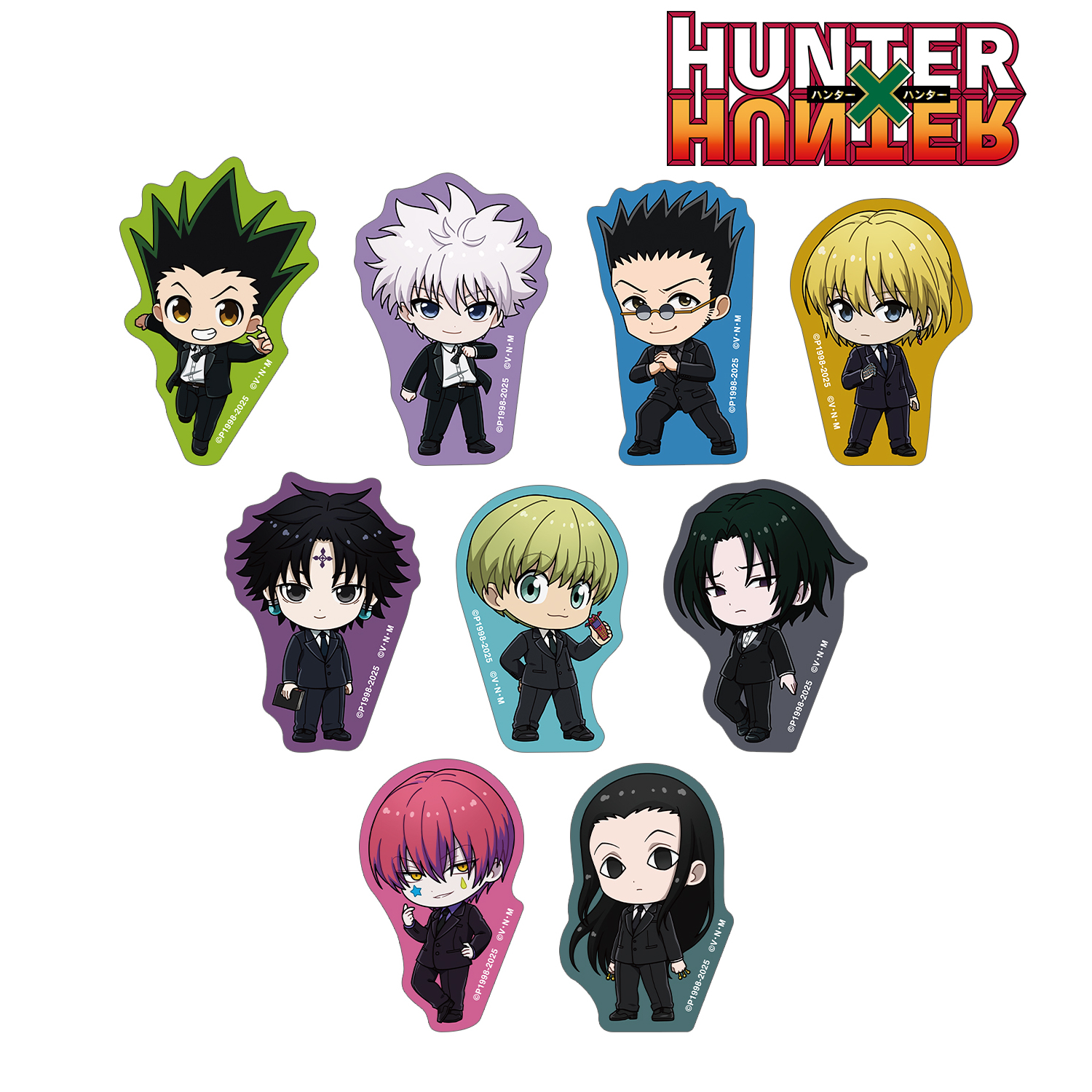 HUNTER×HUNTER_トレーディング ちびキャラ スーツver. ダイカットステッカー(単位/コンプリートBOX)【コンプリートBOX／9個入り】