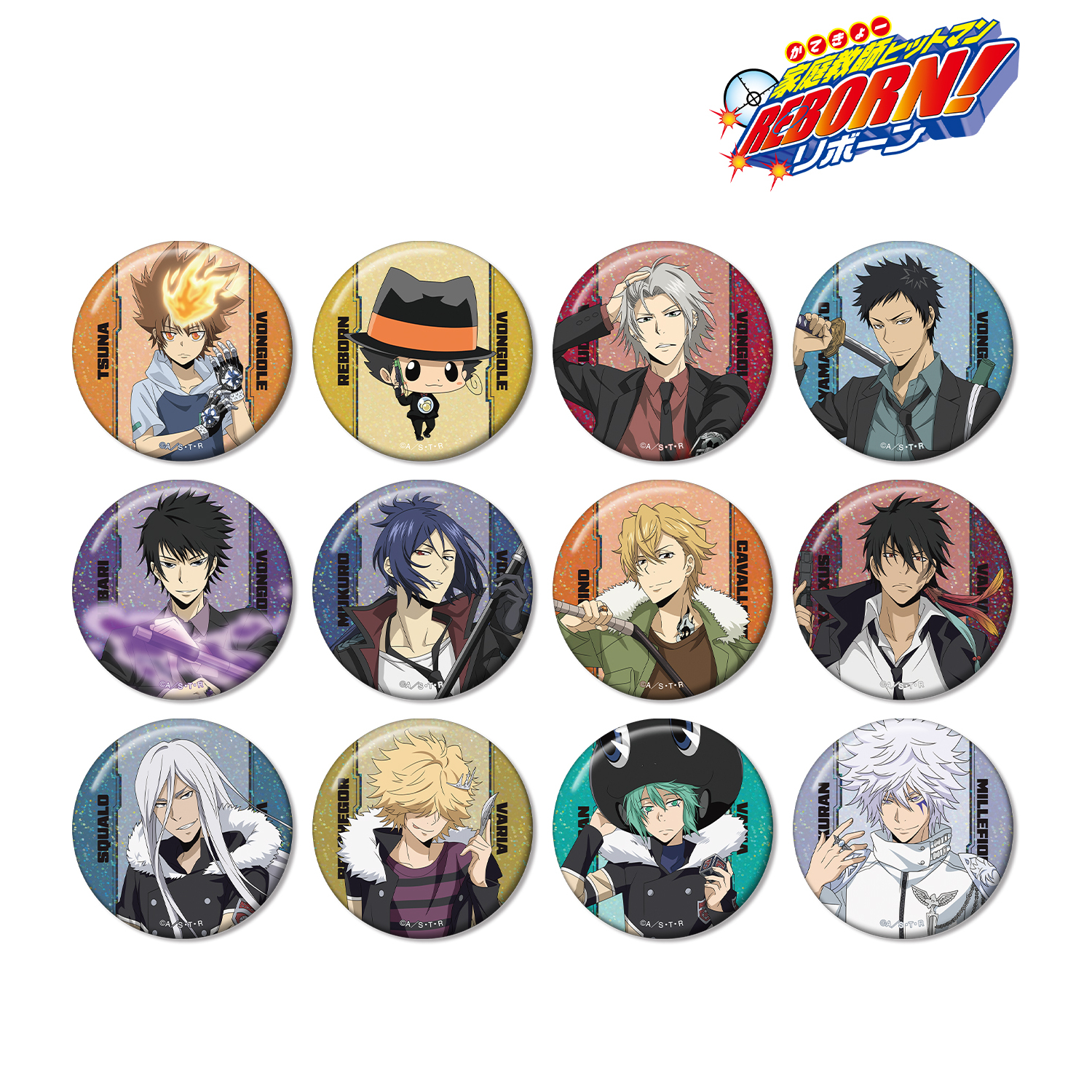 家庭教師ヒットマンREBORN!_描き下ろし 戦闘前ver. トレーディングホログラム缶バッジ(単位/コンプリートBOX)【BOX/12パック入り】