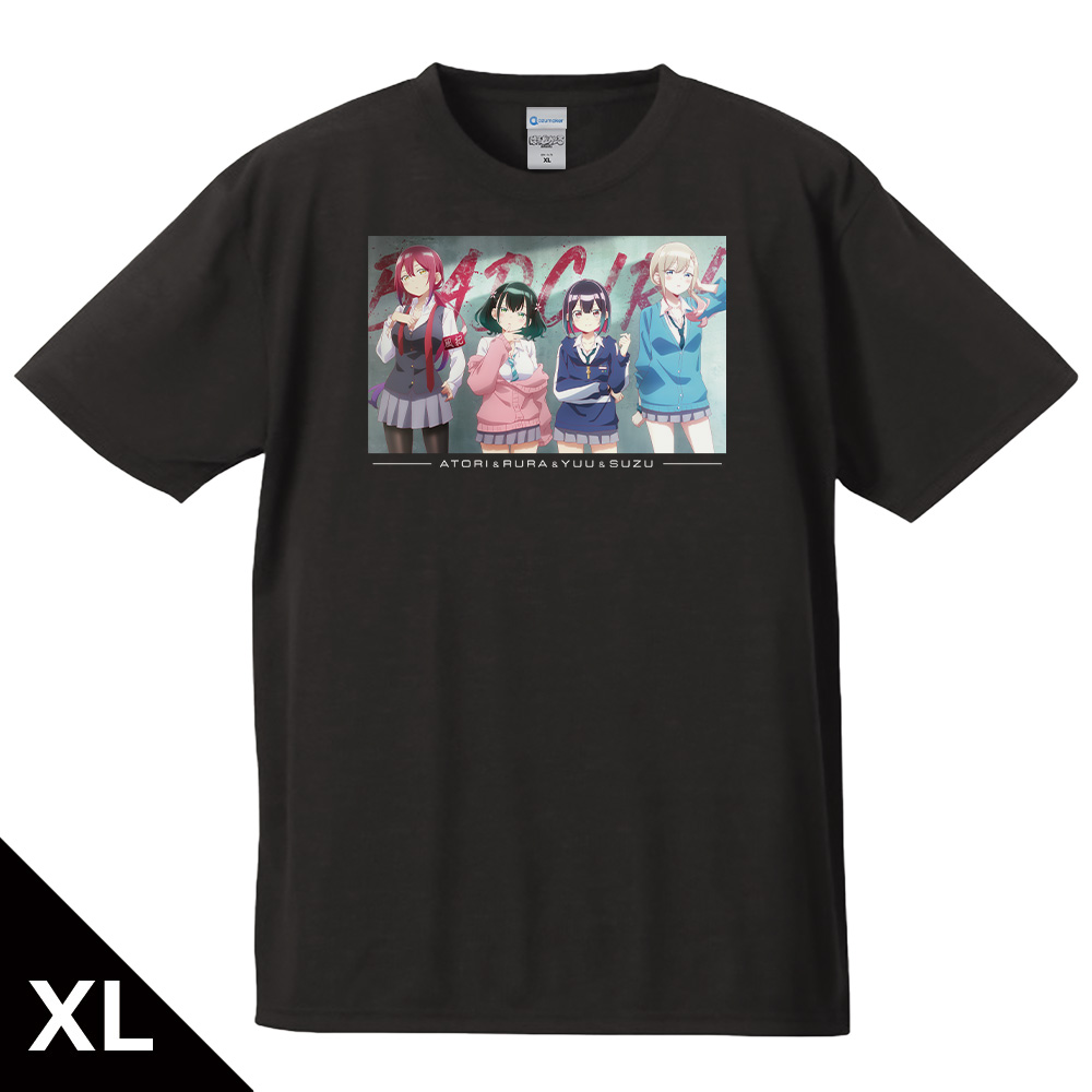 ばっどがーる_XLサイズ_Tシャツ 優&亜鳥&涼&るら ティザービジュアルver.