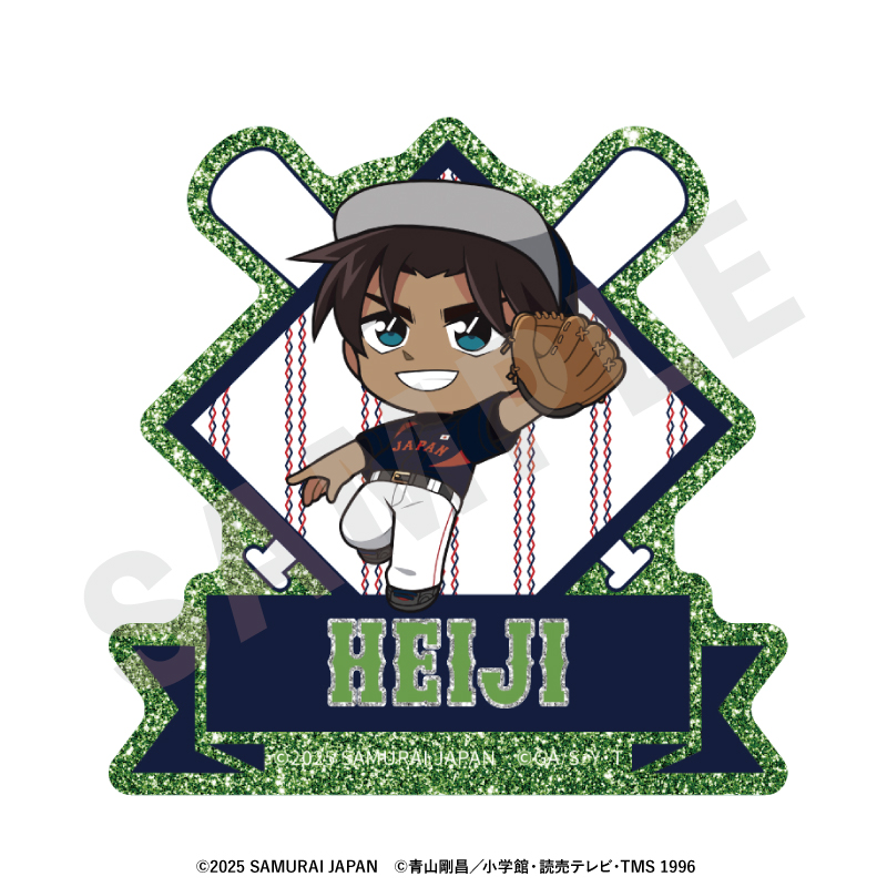 侍ジャパン×名探偵コナン_ミニキャラ キラキラお名前バッジ（服部平次）