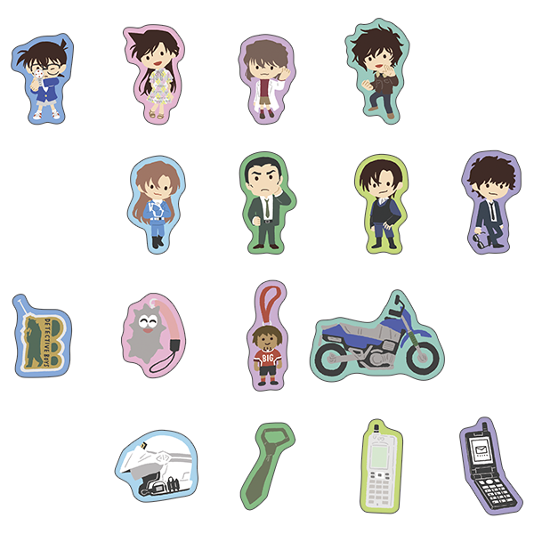 名探偵コナン_フレークステッカー／ゆるパレット F柄