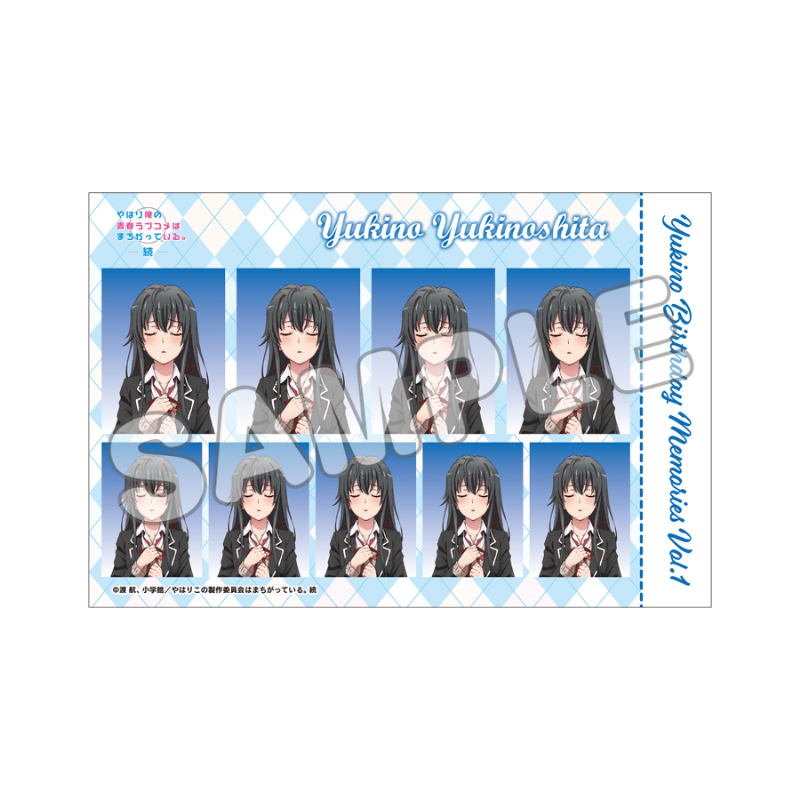 やはり俺の青春ラブコメはまちがっている。続_証明写真風ハーフカットステッカー　雪乃　voL.1