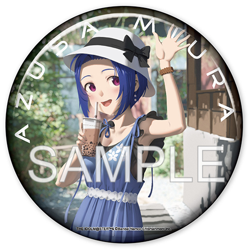 アイドルマスター_台湾POP Store『寶島食光』グッズ オーロラ缶バッジ 三浦 あずさ