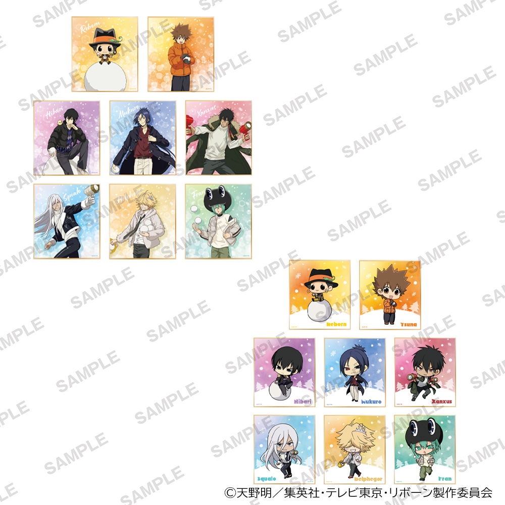 家庭教師ヒットマンREBORN!_トレーディングミニ色紙 雪バトルver.　【コンプリートBOX／16パック入り】