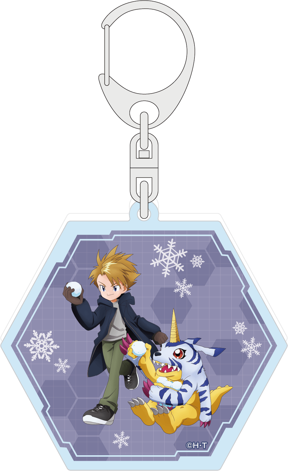 デジモンアドベンチャー_ラメアクリルキーホルダー／石田ヤマト＆ガブモン