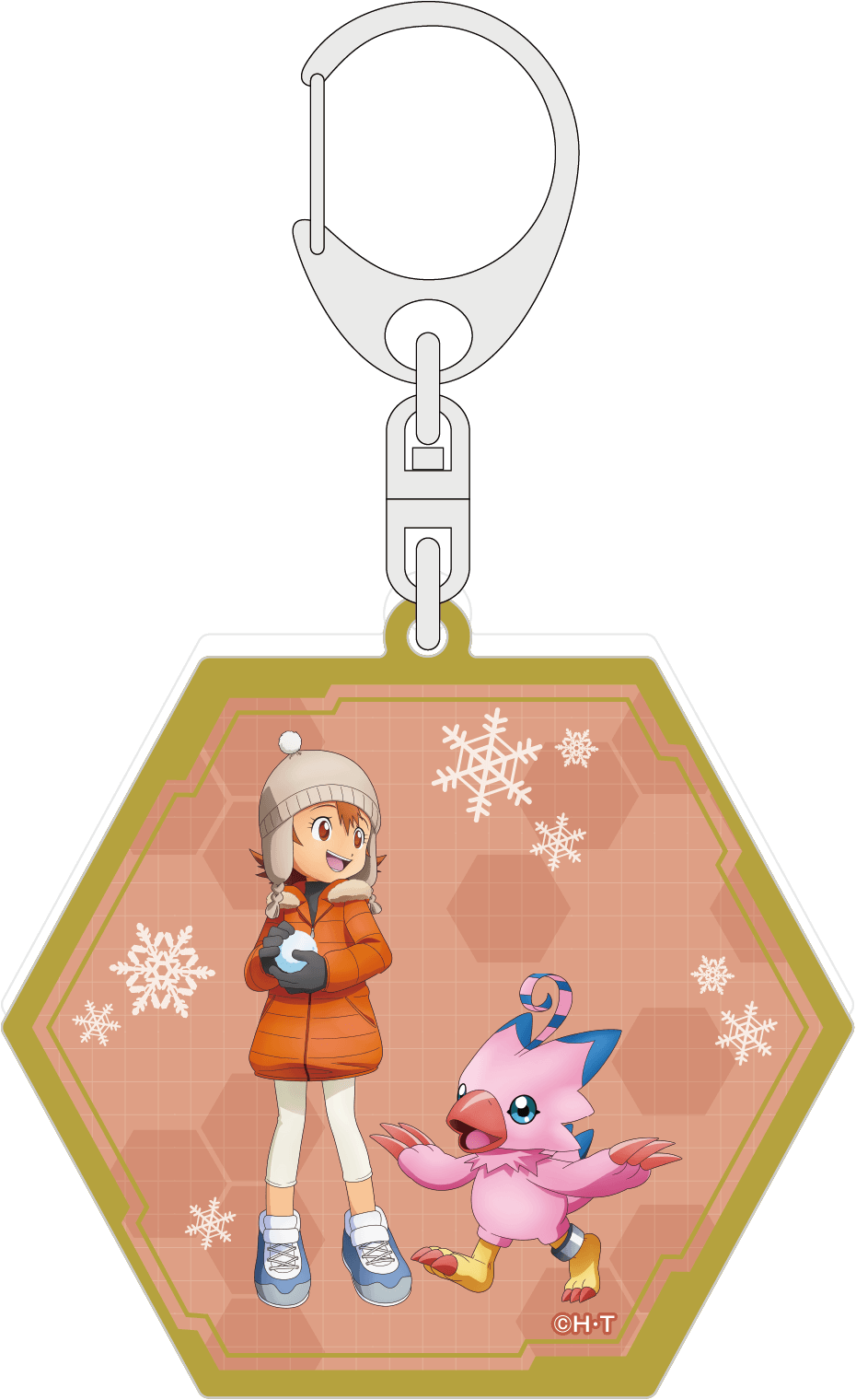 デジモンアドベンチャー_ラメアクリルキーホルダー／武之内空＆ピヨモン