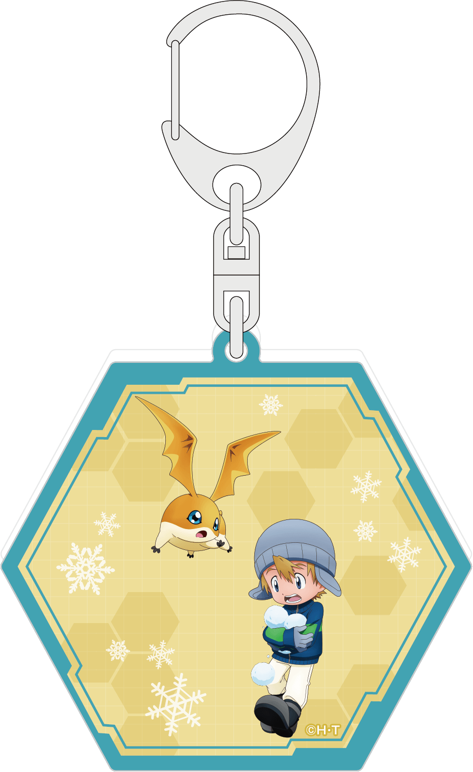 デジモンアドベンチャー_ラメアクリルキーホルダー／高石タケル＆パタモン