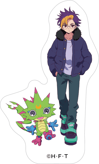 DIGIMON BEATBREAK_ダイカットステッカー／天馬トモロウ＆ゲッコーモン