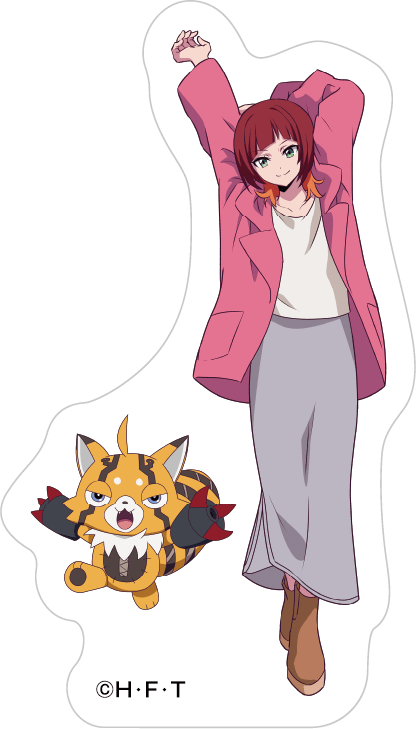 DIGIMON BEATBREAK_ダイカットステッカー／咲夜レーナ＆プリスティモン