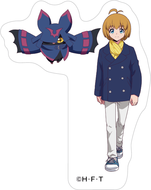 DIGIMON BEATBREAK_ダイカットステッカー／久遠寺マコト＆キロプモン