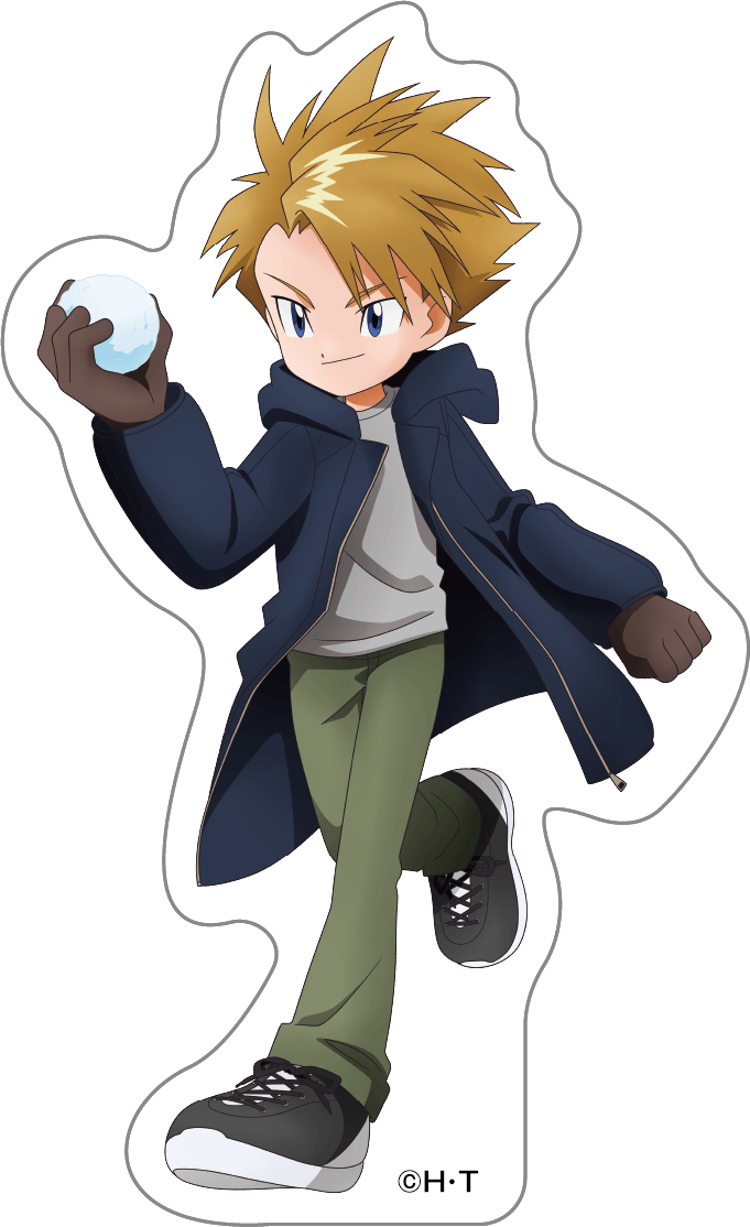 デジモンアドベンチャー_ダイカットステッカー／石田ヤマト＆ガブモン