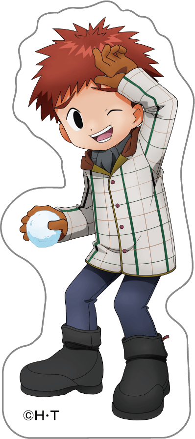 デジモンアドベンチャー_ダイカットステッカー／泉光子郎＆テントモン