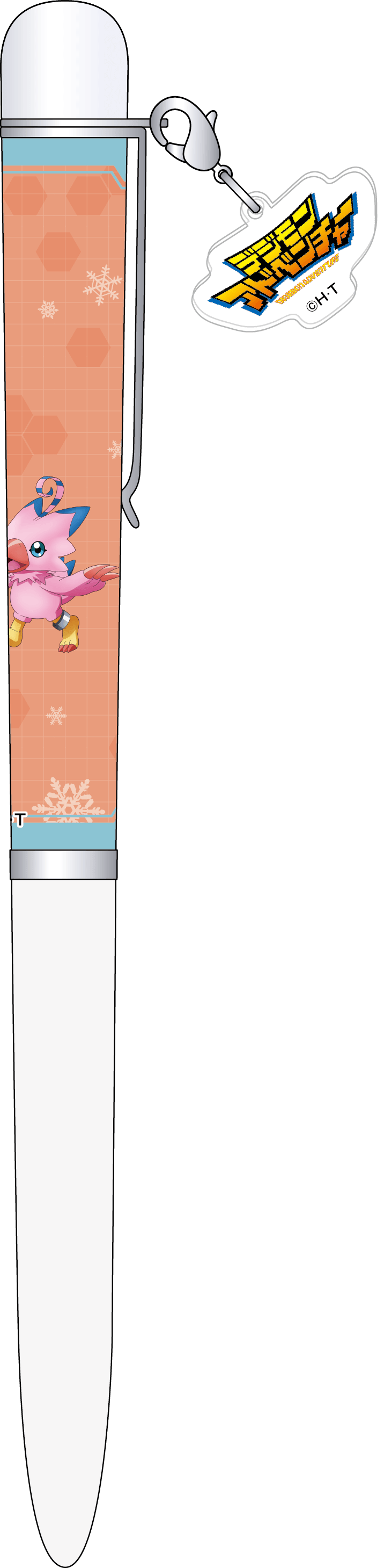 デジモンアドベンチャー_チャーム付きボールペン／武之内空＆ピヨモン