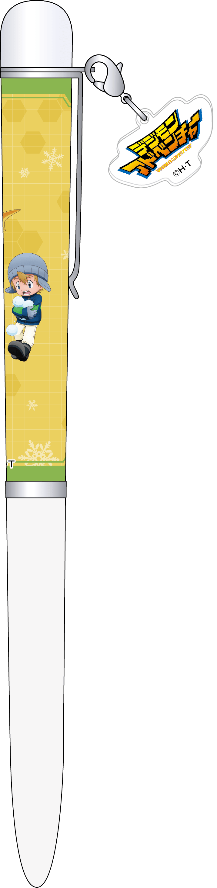 デジモンアドベンチャー_チャーム付きボールペン／高石タケル＆パタモン