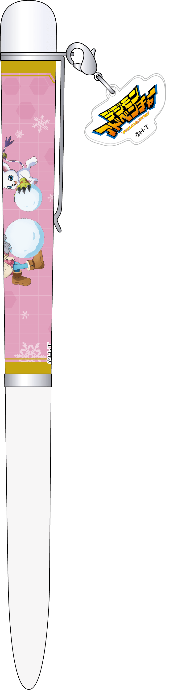 デジモンアドベンチャー_チャーム付きボールペン／八神ヒカリ＆テイルモン