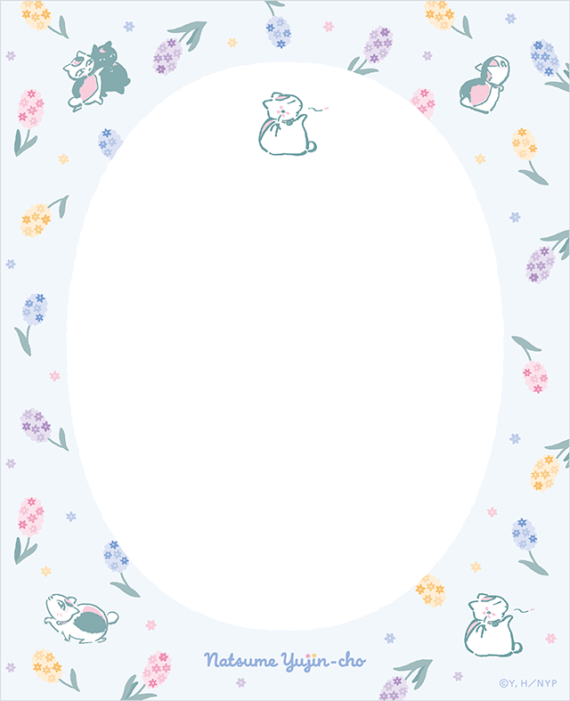 夏目友人帳_ニャンコ先生レターセット／ヒヤシンス