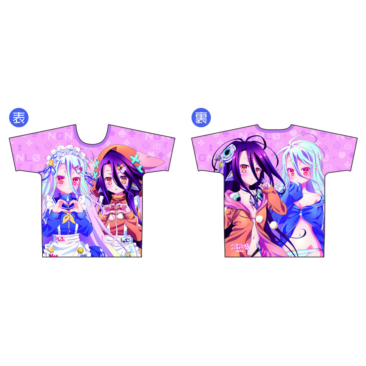 ノーゲーム・ノーライフ ゼロ_サイズL_202511　フルグラフィックTシャツ白＆シュヴィ