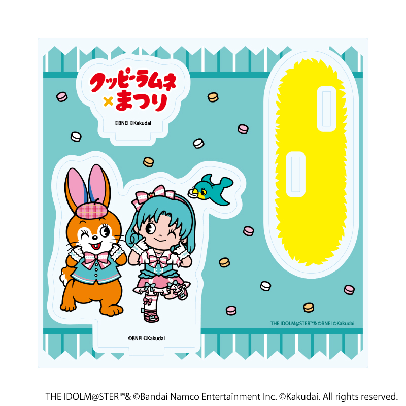 アイドルマスター ミリオンライブ！×クッピーラムネ_アクリルスタンドプレート04/徳川 まつり×クッピー(デフォルメイラスト)