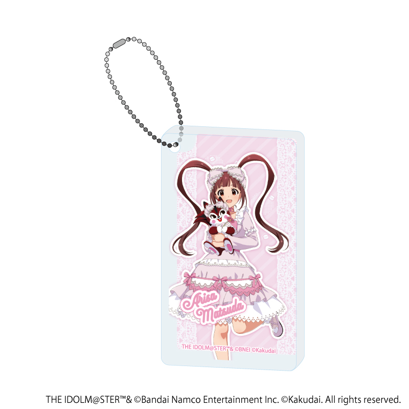 アイドルマスター ミリオンライブ！×クッピーラムネ_アクリルブロックキーホルダー01/松田 亜利沙×ラム(描き下ろしイラスト)