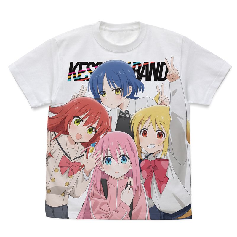 ぼっち・ざ・ろっく!_M_結束バンド フルグラフィックTシャツ/WHITE