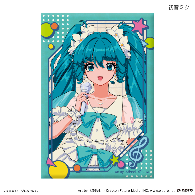 初音ミクシリーズ_ピアプロキャラクターズ 昭和アイドル 缶マグネット 初音ミク