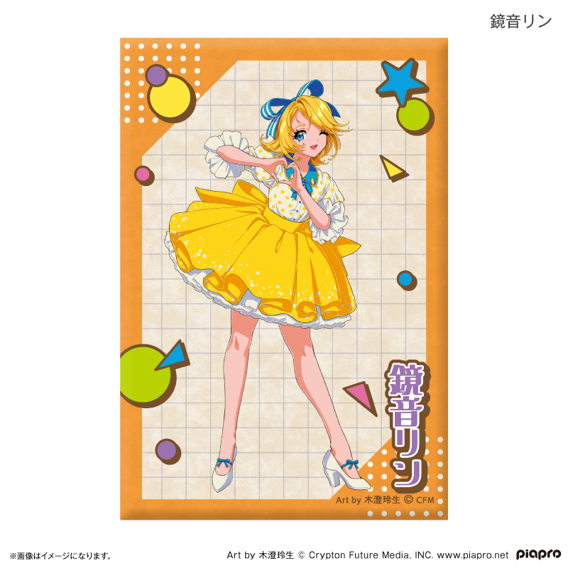 初音ミクシリーズ_ピアプロキャラクターズ 昭和アイドル ミニアートスタンド 鏡音リン