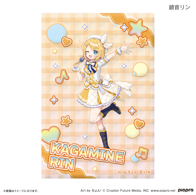 初音ミクシリーズ_ピアプロキャラクターズ 平成アイドル ミニアートスタンド 鏡音リン