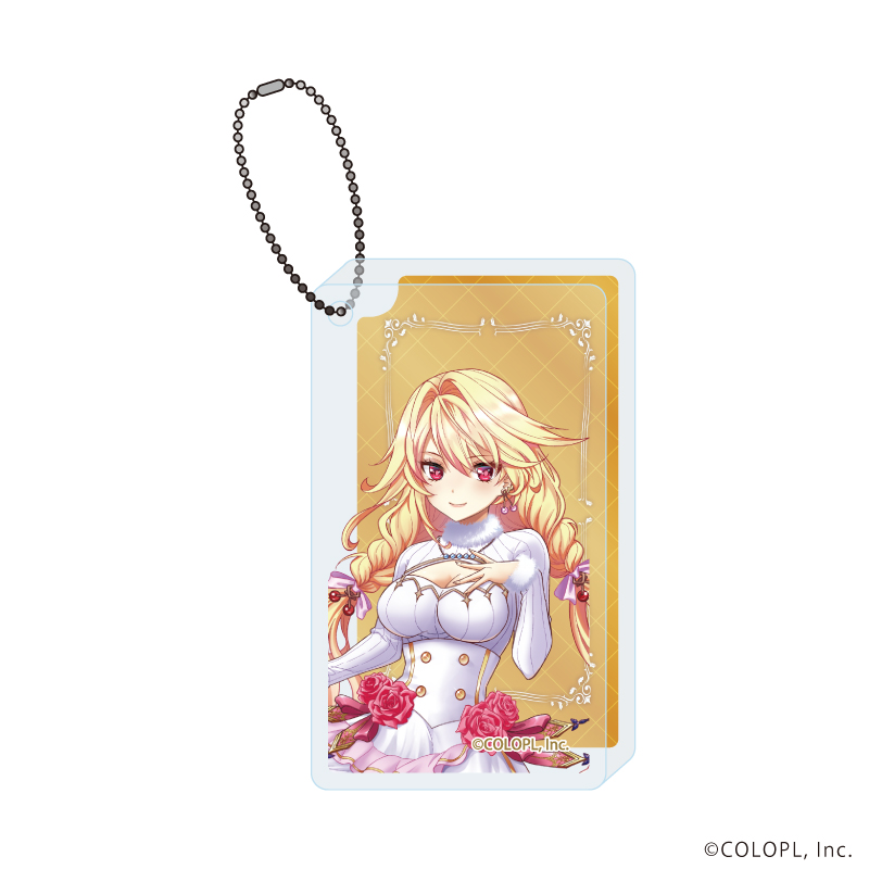 白猫プロジェクト_アクリルブロックキーホルダー05/クリスマスver. シエラ(描き下ろしイラスト)