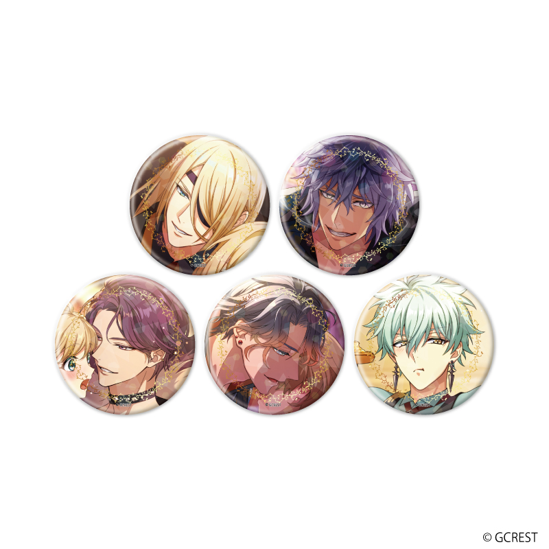 夢職人と忘れじの黒い妖精_(57mm)_ホログラム缶バッジ06/プリムスクラブ コンプリートセット(全5種)(公式イラスト)【コンプリートセット/5個入り】