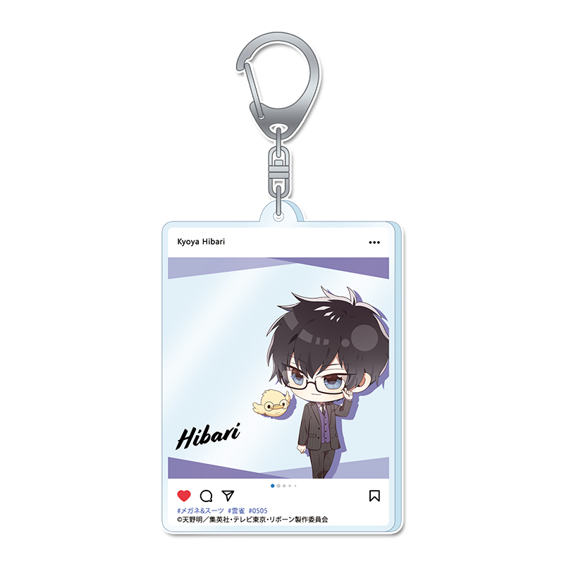 家庭教師ヒットマンREBORN!_ぷちちょこ アクリルキーホルダー【雲雀恭弥】メガネ&スーツver.