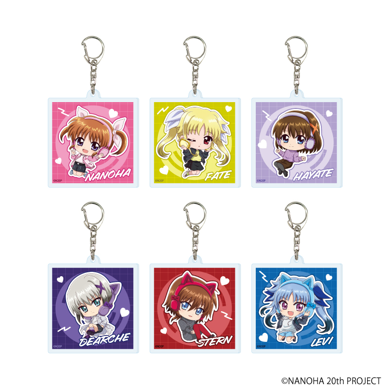 魔法少女リリカルなのはシリーズ_アクリルキーホルダー12/コンプリートセット(全6種)(ミニキャライラスト)【コンプリートセット/6個入り】