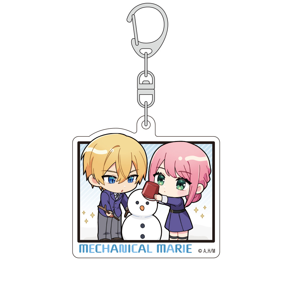 機械じかけのマリー_ミニキャラアクリルキーホルダー(マリー&アーサー/雪だるま)