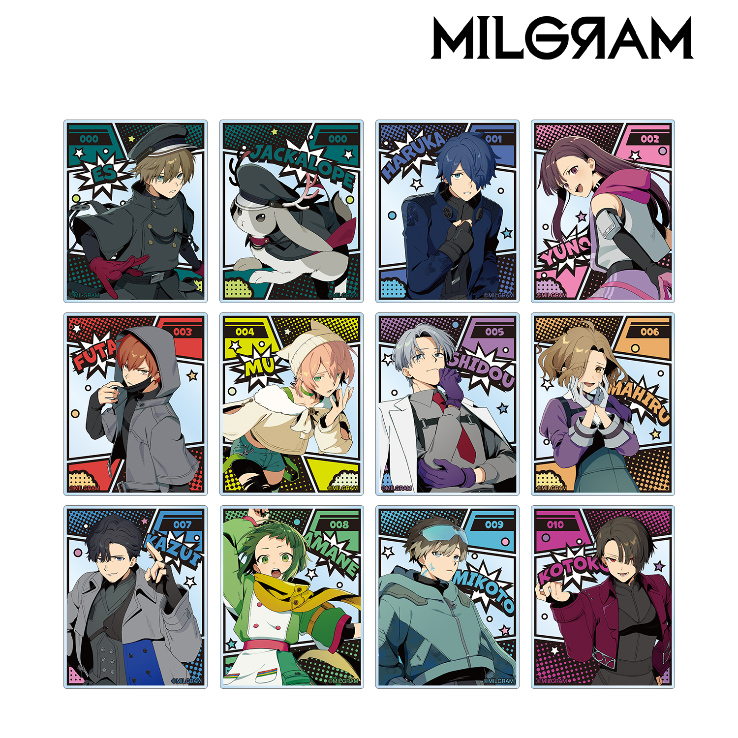 MILGRAM -ミルグラム-_描き下ろし アメコミ風ver. トレーディングアクリルカード(単位/コンプリートBOX)【BOX/12パック入り】