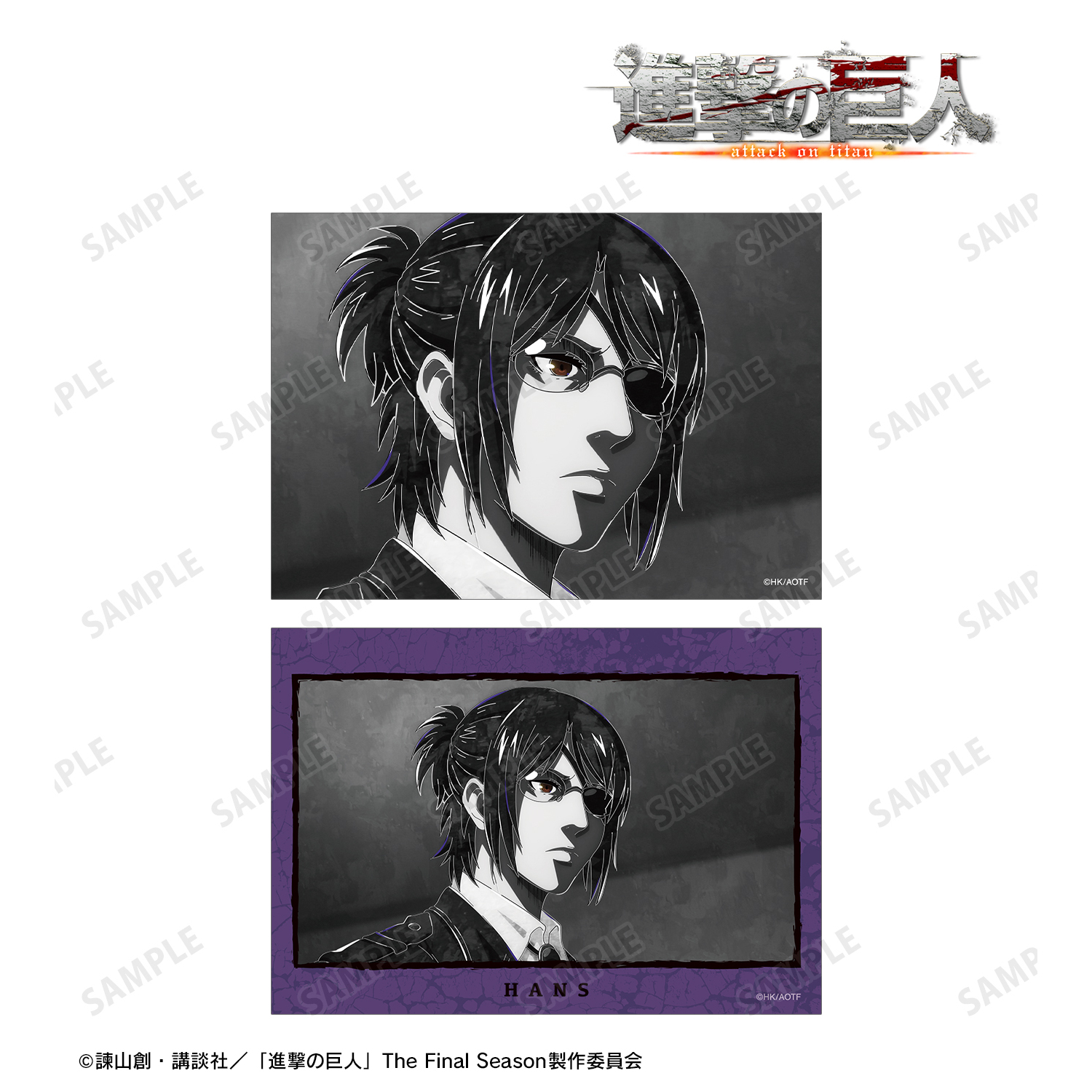 進撃の巨人_ハンジ Ani-Art BLACK LABEL 第2弾 ブロマイド2枚セット