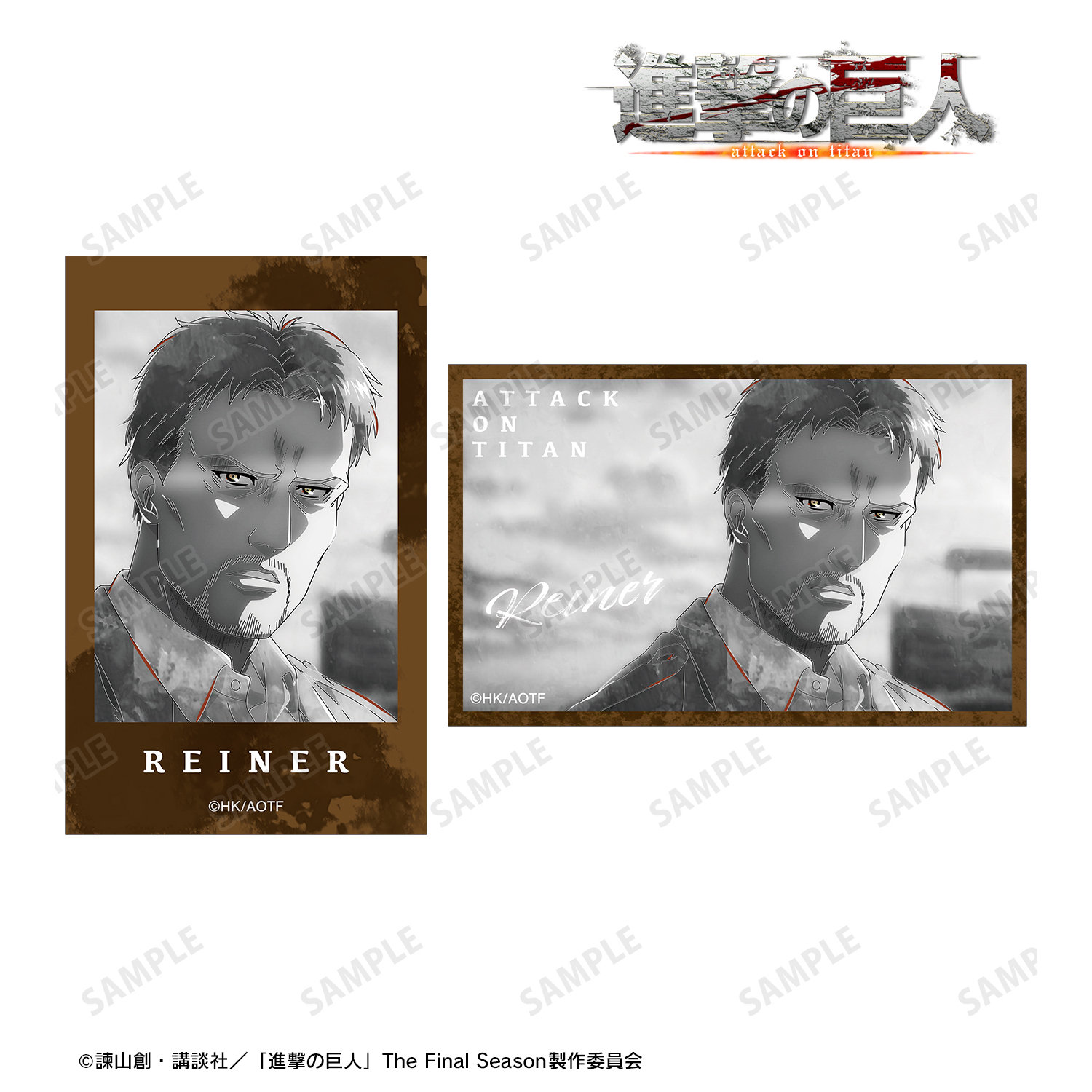 進撃の巨人_ライナー Ani-Art BLACK LABEL 第2弾 イラストカード2枚セット