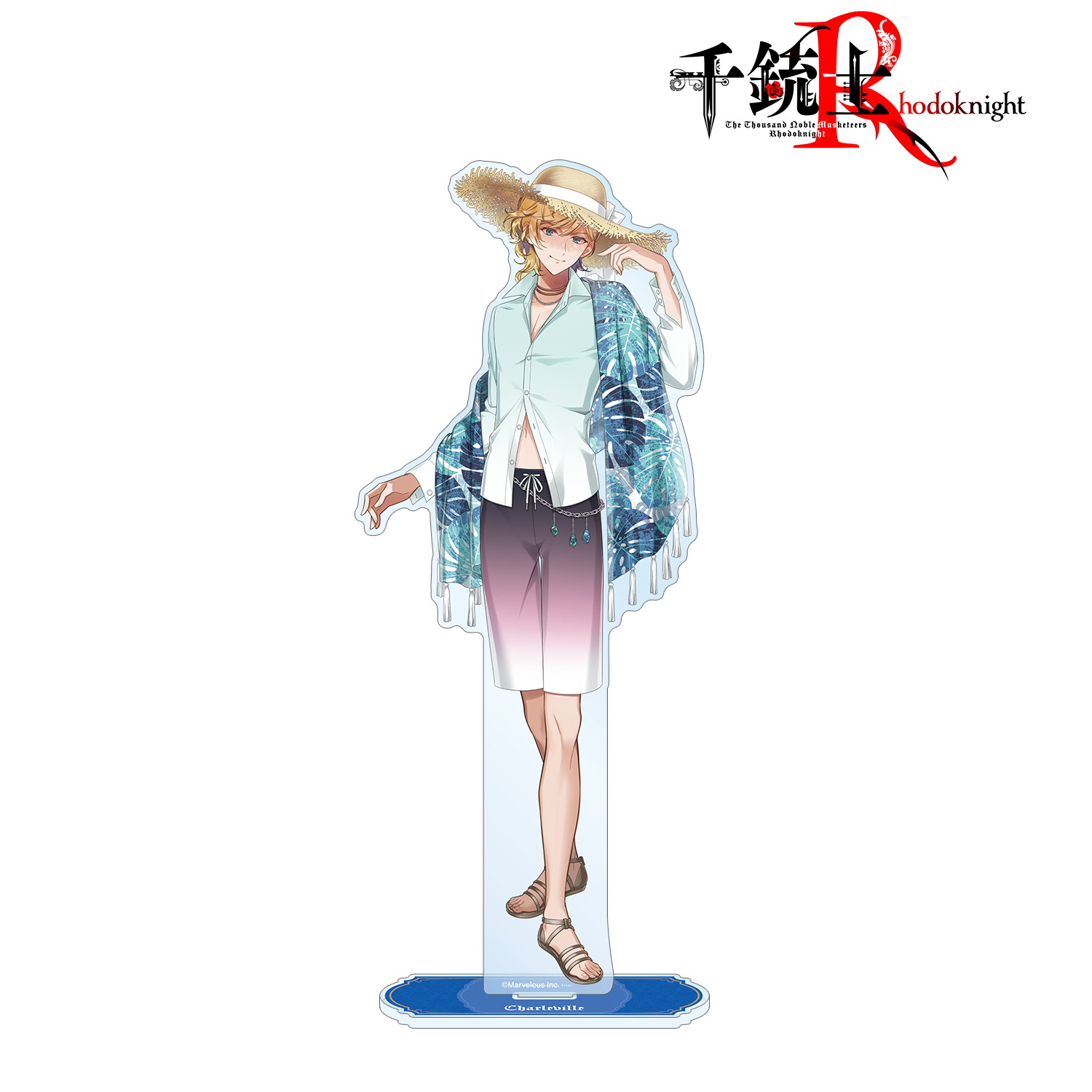 千銃士:Rhodoknight_シャルルヴィル 青夏サンセットビーチver. 特大アクリルスタンド