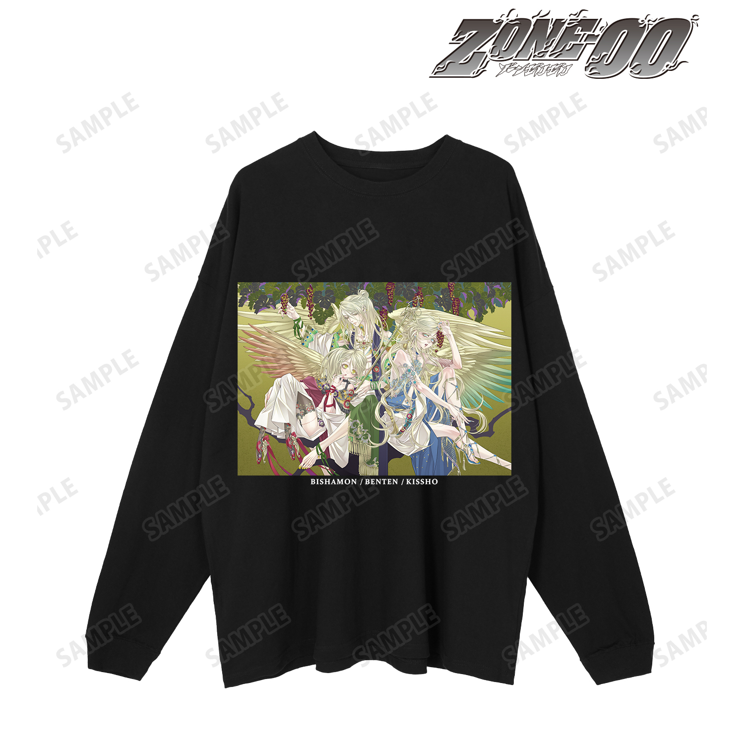 ZONE-00_(サイズ/M)_毘沙門&弁天&吉祥 BIGシルエットロングTシャツユニセックス