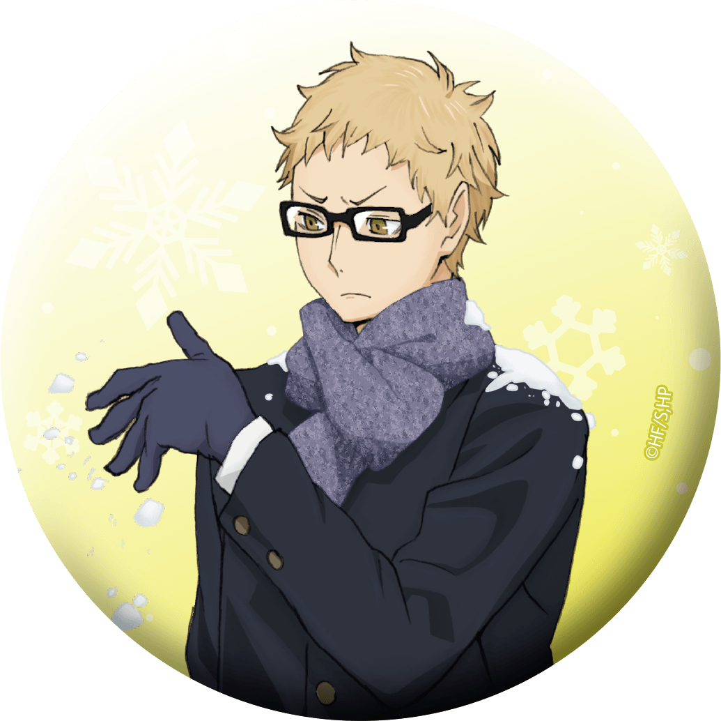 ハイキュー!!_グリッター缶バッジ／月島 蛍