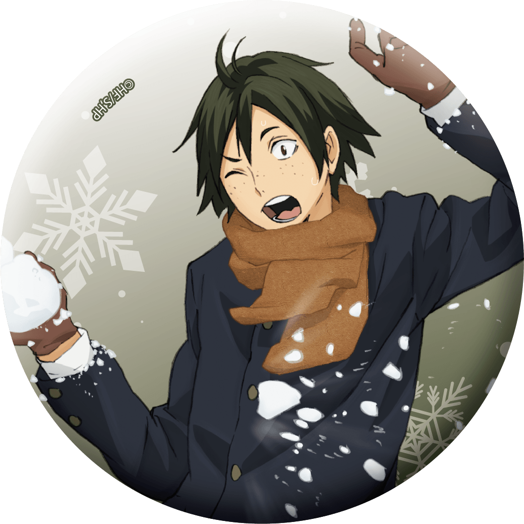 ハイキュー!!_グリッター缶バッジ／山口 忠