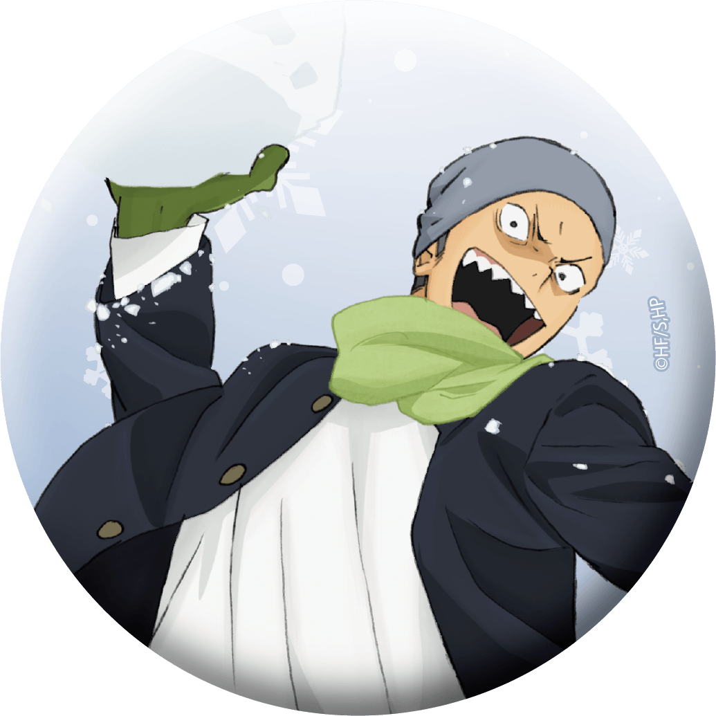 ハイキュー!!_グリッター缶バッジ／田中龍之介