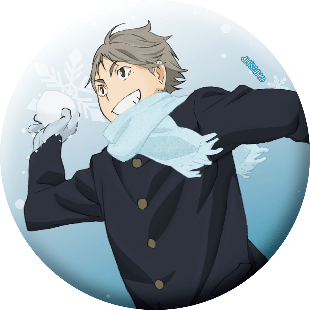 ハイキュー!!_グリッター缶バッジ／菅原孝支