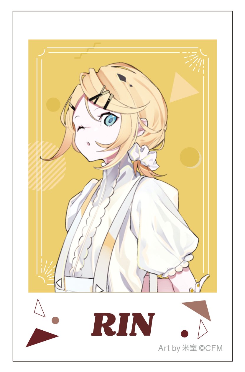 初音ミクシリーズ_チェキプリント／鏡音リン　私服　Art by 米室