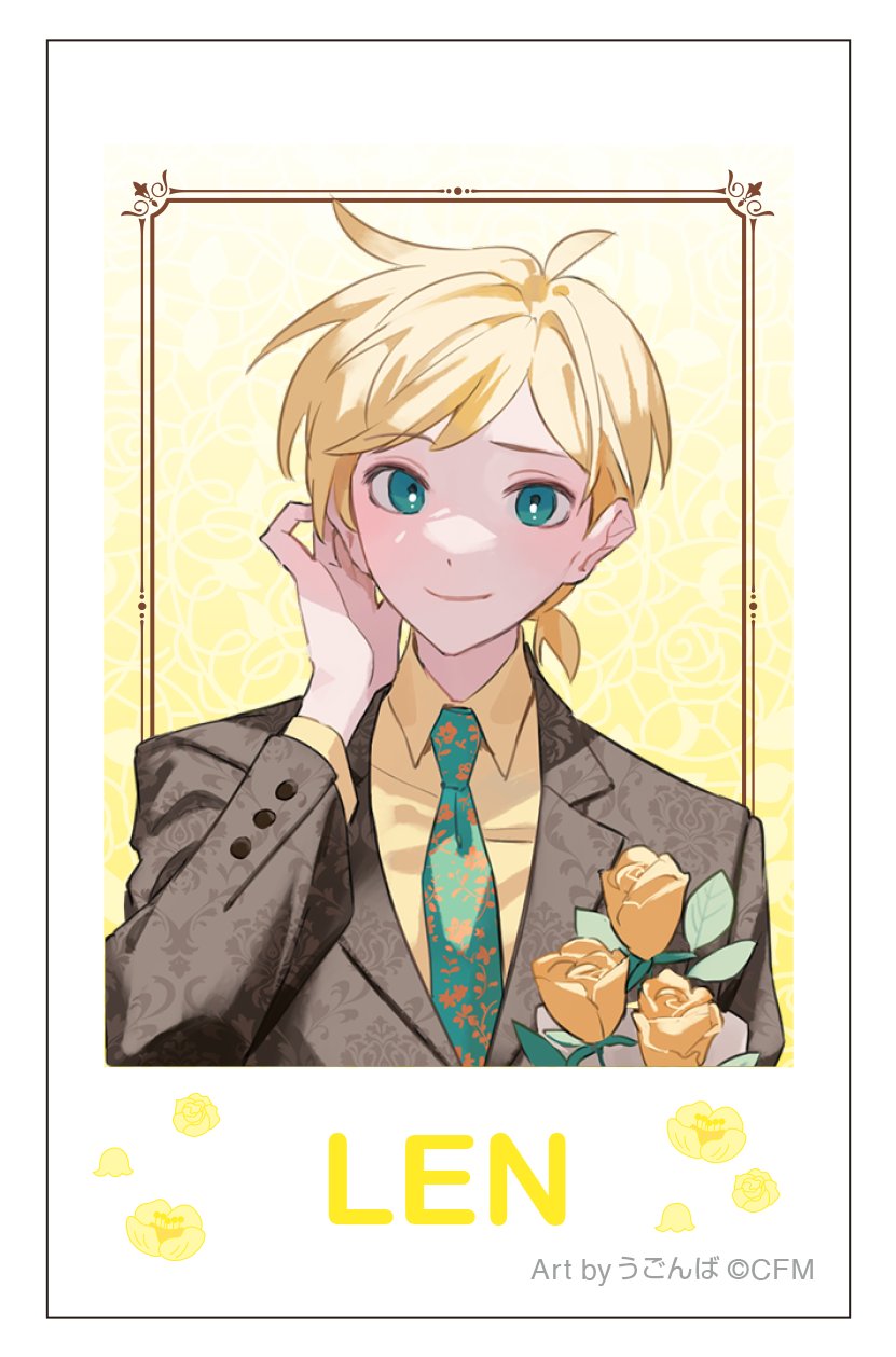 初音ミクシリーズ_チェキプリント／鏡音レン　パーティードレス　Art by うごんば