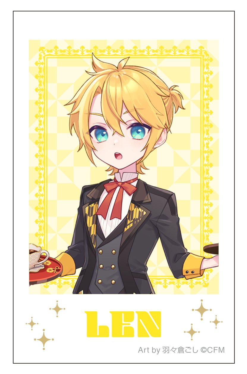 初音ミクシリーズ_チェキプリント／鏡音レン　和風喫茶　Art by 羽々倉ごし